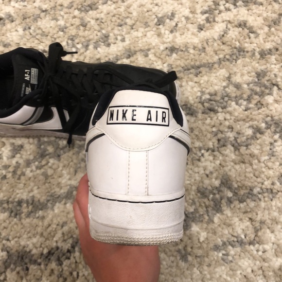 Nike Air Force 1- black gray and white - Picture 3 of 5